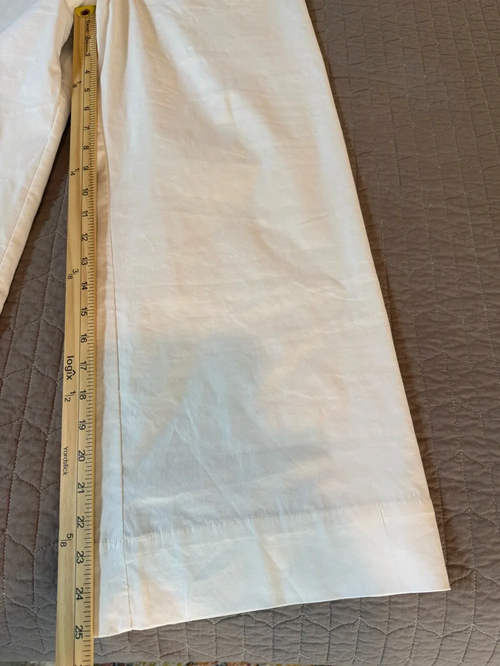 Maeve Collette White Wide-Leg High-Rise Cropped Pants - Picture 9 of 12